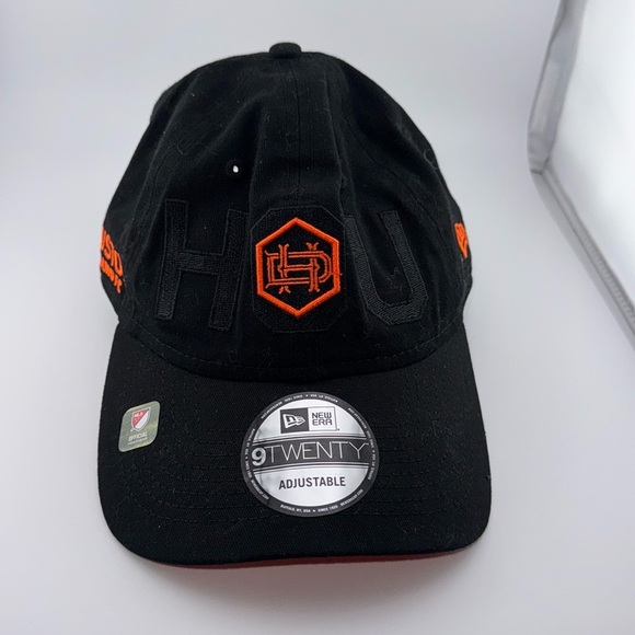 NWT Houston Dynamo
Team 9TWENTY Adjustable NEW ERA Black Orange Cap Hat OSFM - Picture 1 of 13